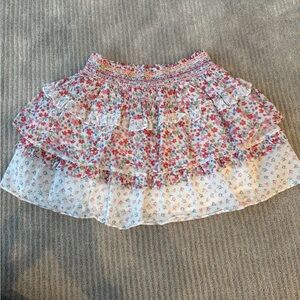 LoveShackFancy Multicolor Textured Skirt